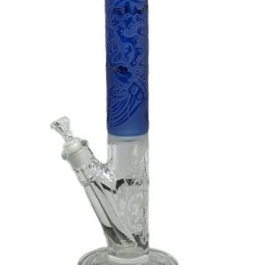 Etched Sea Monster Straight Tube Waterpipe