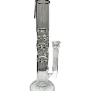 16in Clear Straight Tube Waterpipe W/ Ice Catcher