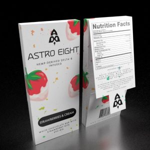 Astro Eight X Sitlo Delta 8 Chocolate Bar Strawberries & Cream