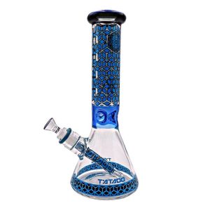 Tataoo C90 12 Inch Blue and Black Beaker