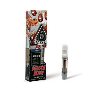 Dazed D8 1 Gram Cartridge Dragon Berry Sativa 950MG