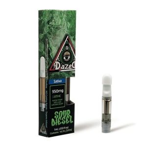 Dazed D8 1 Gram Cartridge Sour Diesel Sativa 950MG