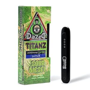 Dazed Titanz 2 Gram D8 Disposable Sour Diesel Sativa