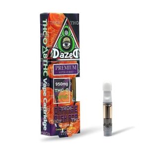 Dazed THC-O 1 Gram Cartridge Orange Push Pop Super Hybrid 950MG