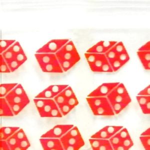 Zip Bags 1034 10/100PK 1000ct/BG Red Dice