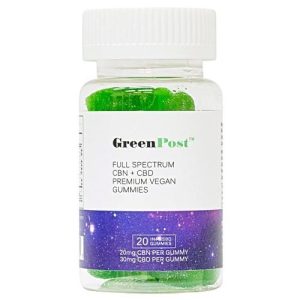 Green Post Gummies Full Spectrum CBD+CBN 20ct