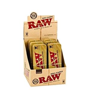 Raw Roll Caddy Paper Tin for Pre Rolled Cones King Size 6/Displa