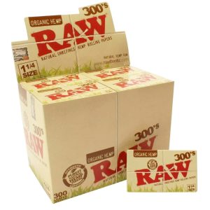 Raw Organic Hemp 300's 1 1/4 Size 40 Per Box