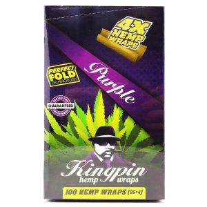 Kingpin Hemp Wrap Purple 25 Packs/Box