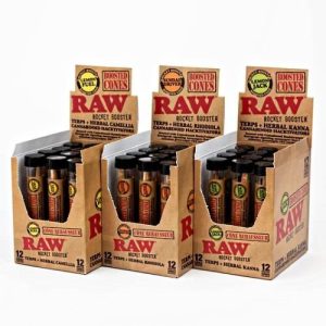 Raw Rawket Booster Terpene Cones 12pk Lemon Fuel