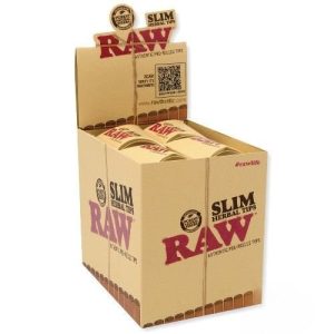 Raw Pre-Rolled Herbal Slim Tips 21ct Display