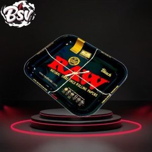 Raw large Black Metal Rolling Tray