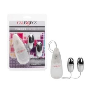 Calexotics Pocket Exotic Vibrating Double Silver Bullets