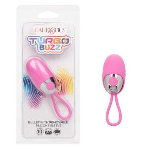 Calexotics Turbo Buzz Bullet With Removable Silicone Sleeve Pink