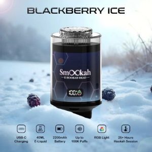 Smookah 2 in 1 Disposable Hookah 100k Puff Blackberry Ice