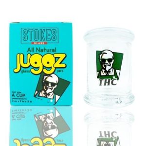 Stokes Juggz Glass Jars A Cup 2oz Harland Sanders KFC