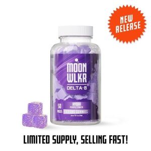 Moon Wlkr Gummy D8 Hydra (Purple Punch) 50ct 12.5mg Per Piece