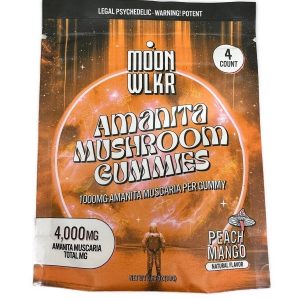 Moon WLKR 4ct 4000mg Amanita Gummies Peach Mango