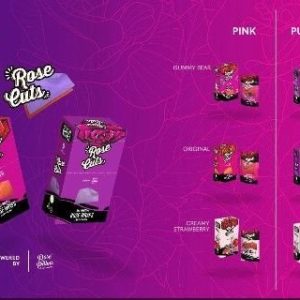 Rose Cuts Rose Wraps 3PK 15ct Box Purple Creamy Strawberry