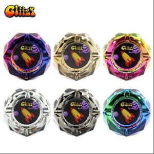 Gliizy Glass High Quality Diamond Ashtray Space Purple Rainbow