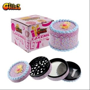 Gliizy 62mm 4p Zinc Alloy Grinder Cake Pink Sprinkle