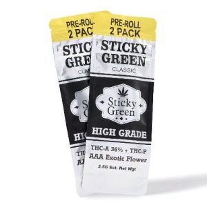 Sticky Green Top Shelf Pre-Rolls 2ct Colombian Gold