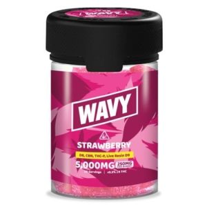 Wavy 5,000mg 20ct Live Resin Gummies Strawberry