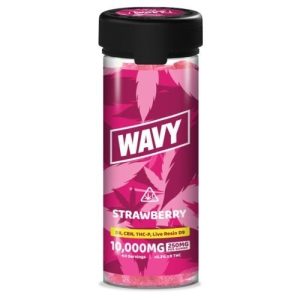 Wavy 10,000mg 40ct Live Resin Gummies Strawberry