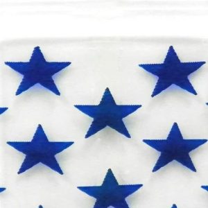 Zip Bags 175175 10/100PK 1000ct/BG Blue Stars
