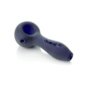 Grave Sand Blasted Spoon Hand Pipe Blue