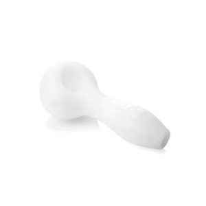 Grave Sand Blasted Spoon Hand Pipe White