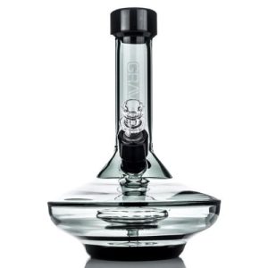 Grav Small Wide Base Waterpipe Smoke/Clear