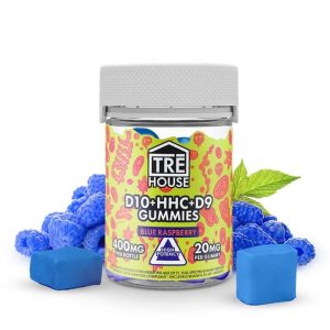 TRE House Delta-10 + HHC + D9 Gummies Blue Raspberry