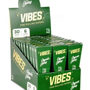 Vibes 1 1/4 Organic Hemp cones 30 Packs 6 Cones Per Pack