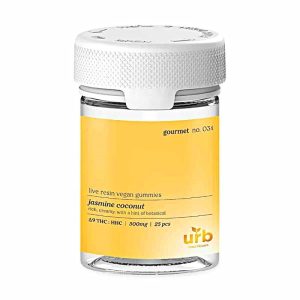 URB HHC D9 Live Resin Vegan Gummies 20mg/Gummy 25CT Jasmine Coco