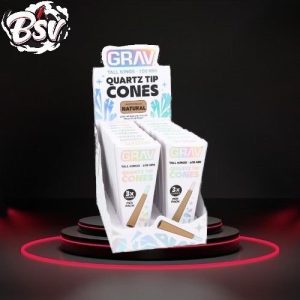 Grav Tall Kings Quarts 3ct Tip Natural Cones 16pk Display