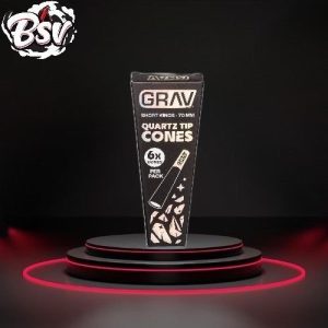 Grav Short Kings Quarts 6ct Tip Black Cones 16pk Display
