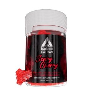 Extrax BlackCraft 4000mgLive Resin Gummies 20pc Jar Scary Cherry