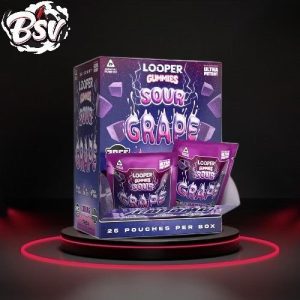 Looper THC-A Badder 2ct Gummies 25ct Display Sour Grape