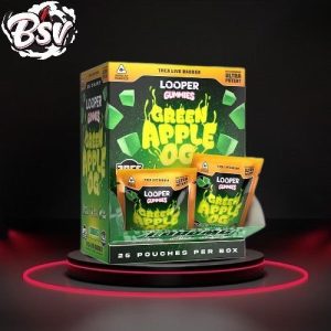 Looper THC-A Badder 2ct Gummies 25ct Display Green Apple OG