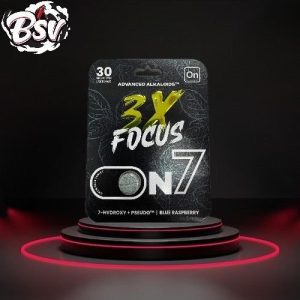 ON7 7-hydroxymitragynine 3X Focus Tablets 30mg 1ct Blue Raspberr