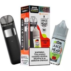 Juice Head Salt W/ Caliburn Disposable Watermelon Strawberry 50m