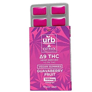 URB D9 Effex 100mg 10ct Gummies Guava Berry Fruit 10PK/Display