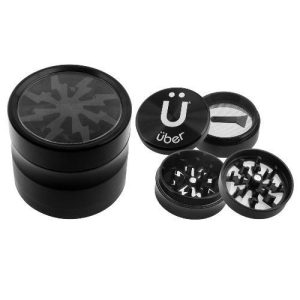 Uber Grinder 2.0 Grinder 2in 4pc CNC W/Screen Black