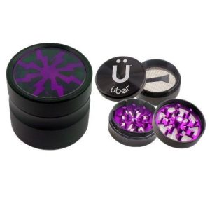 Uber Grinder 2.0 Grinder 2.5in 4pc CNC W/Screen Purple