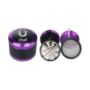Uber Grinder 3.0 2.5in 4pc CNC W/Screen Purple