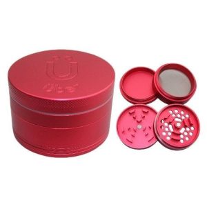 Uber Grinder 5.0 2.5in 5pc 63mm CNC Matte Red