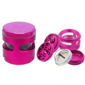 Uber Grinder 4.0 2.5in 4pc CNC W/Window Pink