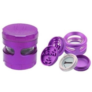 Uber Grinder 4.0 2.5in 4pc CNC W/Window Violet