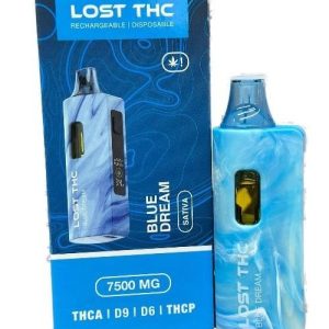 Lost THC 7500mg THC-A D9 D6 THCP Disposable Blue Dream